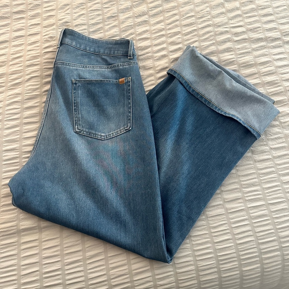 HALARA Flex High waist cuffed wide leg jeans